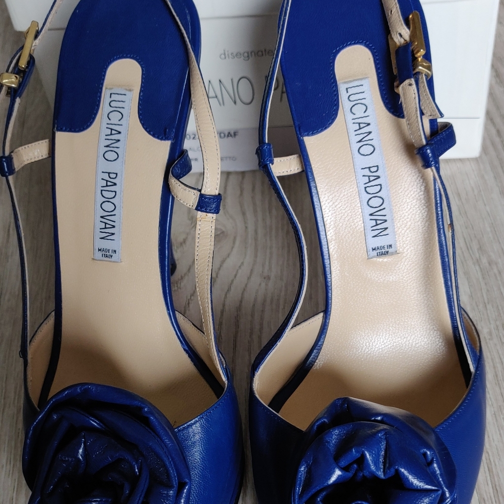 Luciano Padovan (Italy) Blue High Heel Sandals 🇮🇹 - Picture 8 of 15
